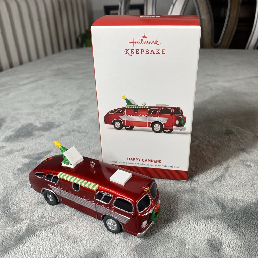 Hallmark‎ 2014 Happy Campers RV Keepsake Christmas Ornament Retro Motor Home